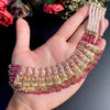 RUBY EMERALD PEARL NECKLACE SET