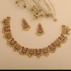 Matte Finish Mayuri AD Choker Necklace Set
