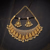 Antique Necklace Green Choker Necklace With Stones & Beads