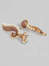 Gold Plated Handcrafted Pearl Peacock Jhumka Earrings