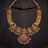 Spinal& Beads Silver Temple Necklace